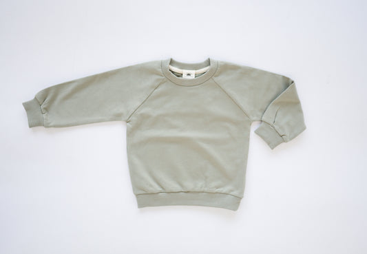 Crew - Sage - Organic Cotton Terry