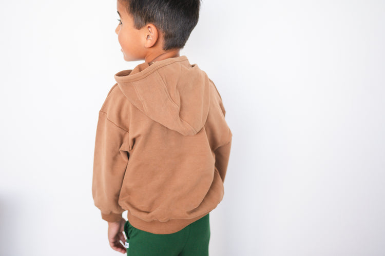 Pocket Hoodie - Buff - Organic Cotton Terry