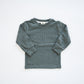 Ribbed Long Sleeve - Dark Grey - Organic Cotton