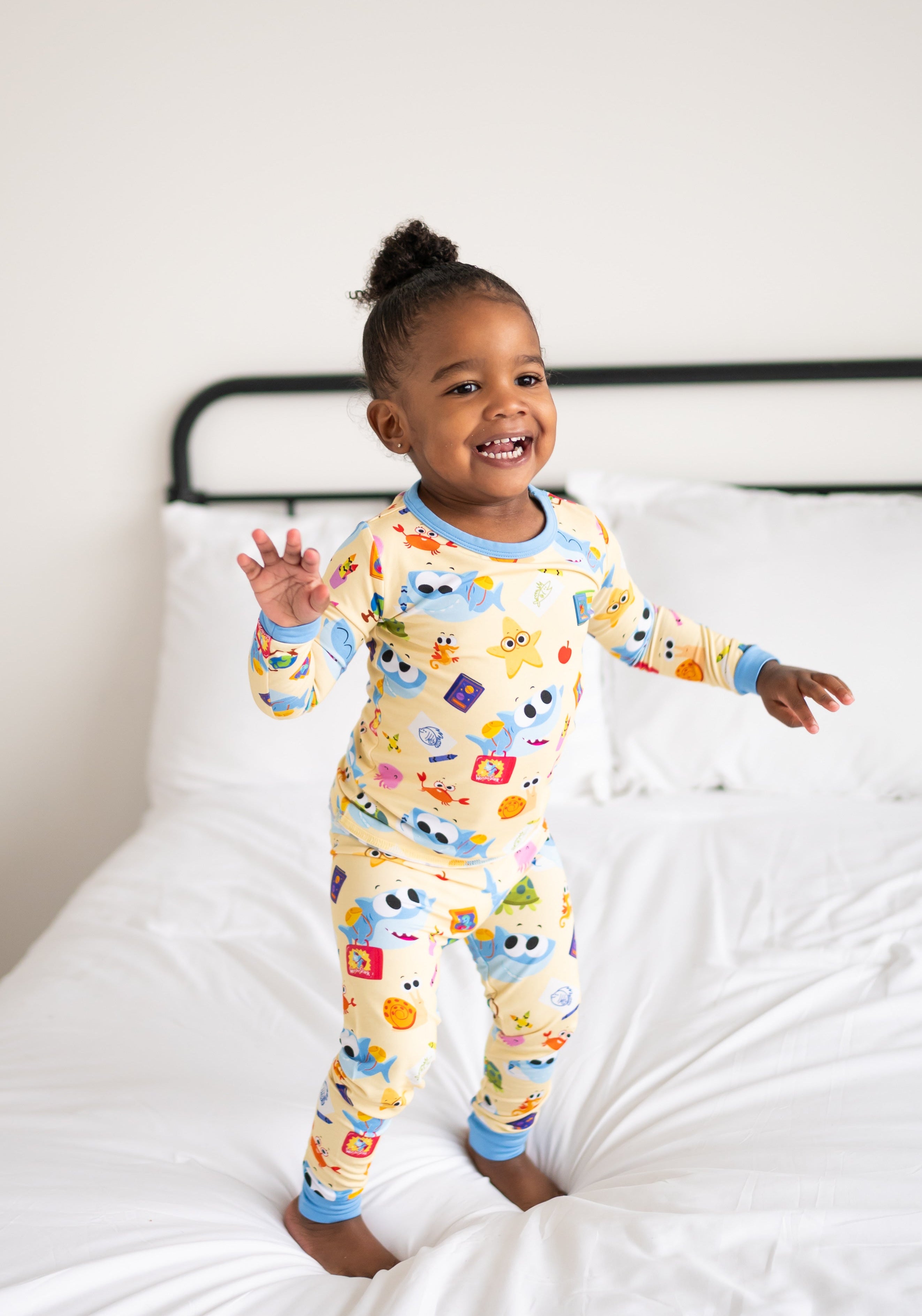 Classic Fit PJ Set - Super Simple™ Finny the Shark at School- Tencel Modal