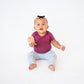 Short Sleeve Bodysuit - Burgundy - Ploom Basics Bamboo