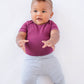 Short Sleeve Bodysuit - Burgundy - Ploom Basics Bamboo