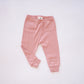 Ribbed Slouch Pant - Pink- Organic Cotton