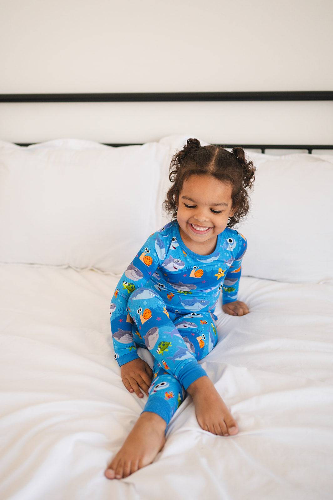 Classic Fit PJ Set - Super Simple™ Baby Shark - Luxe Bamboo - ploombaby Bamboo Baby Kid Clothing