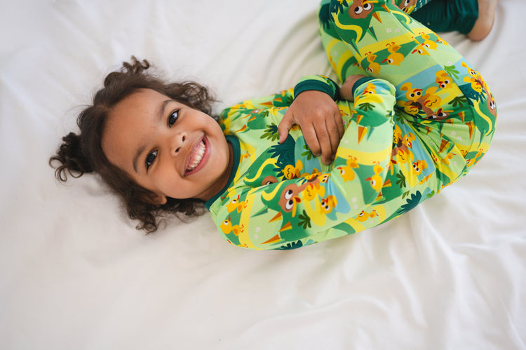 Convertible Footie PJ Set - Super Simple 5 Little Ducks - Luxe Bamboo