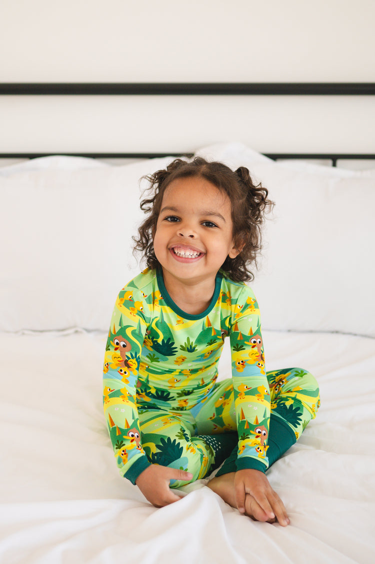 Convertible Footie PJ Set - Super Simple 5 Little Ducks - Luxe Bamboo