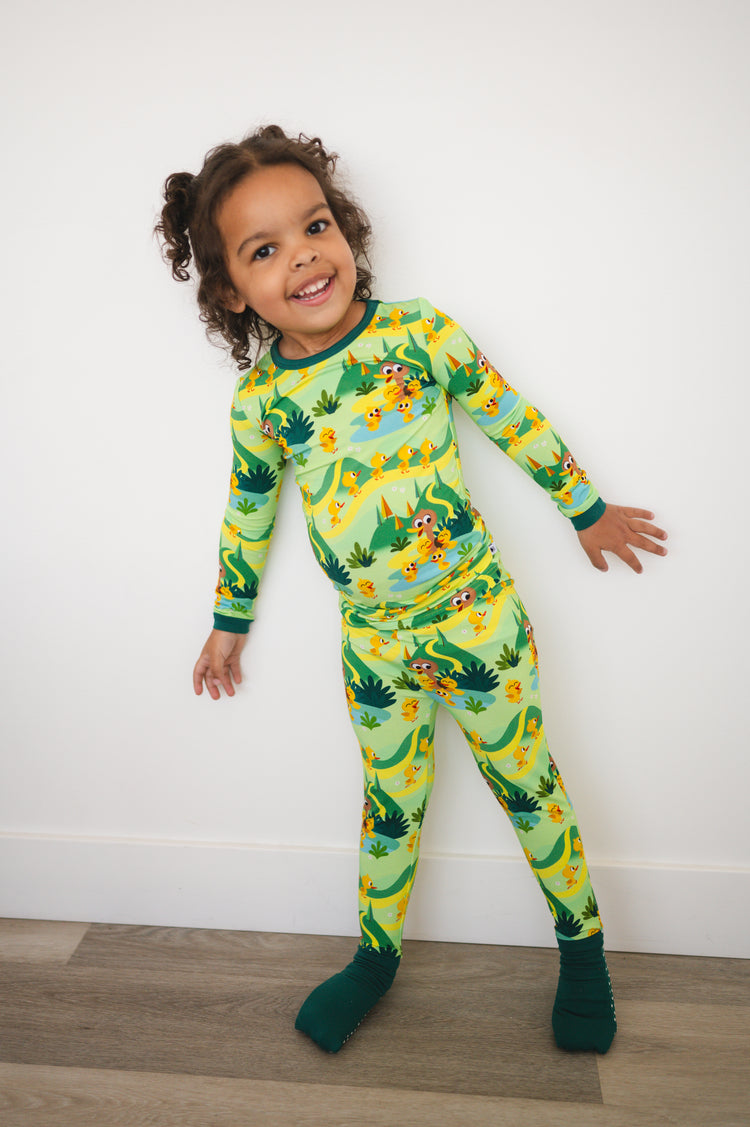 Convertible Footie PJ Set - Super Simple 5 Little Ducks - Luxe Bamboo