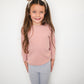 Ribbed Long Sleeve - Pretty Pink - Organic Cotton