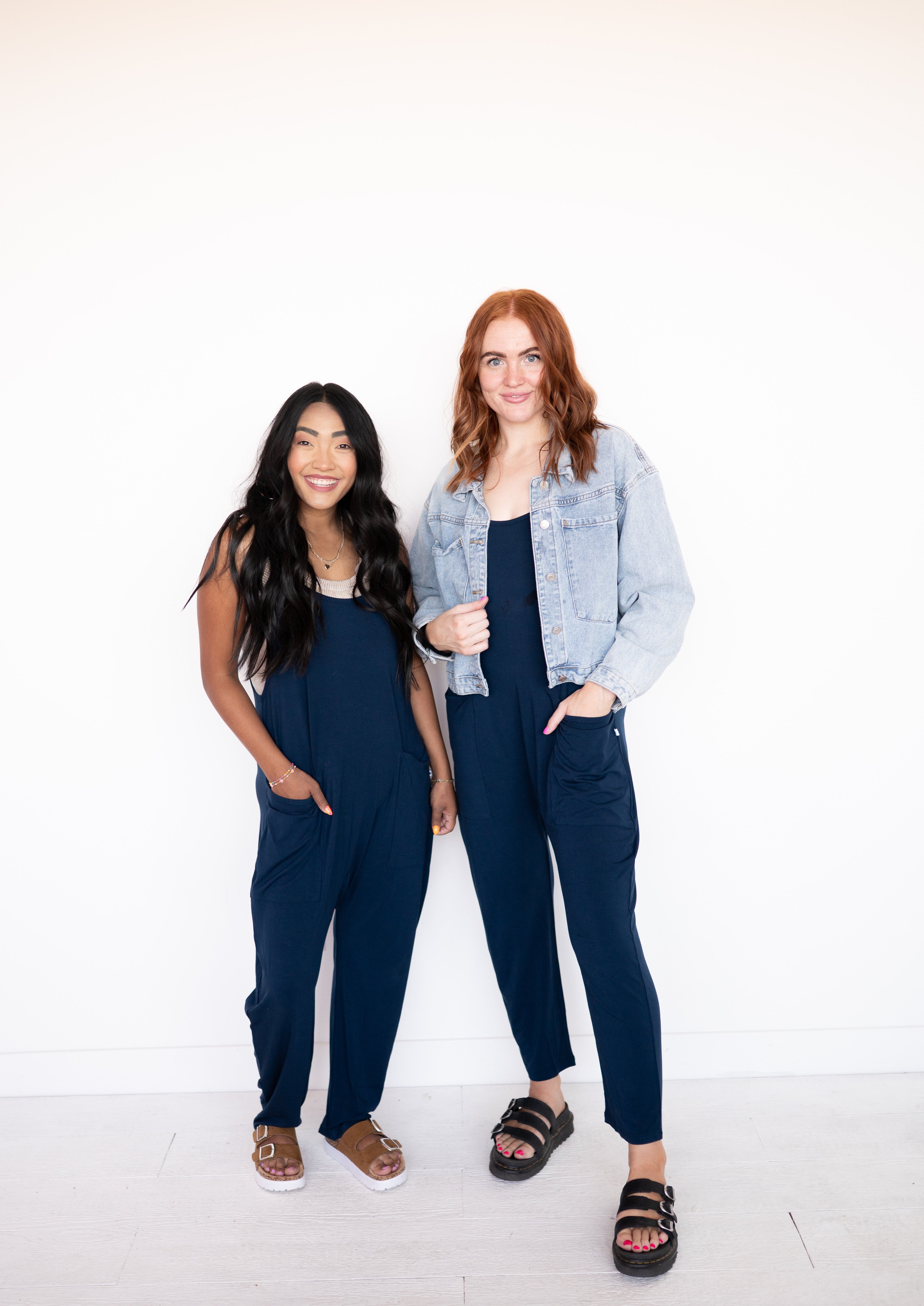 Adult Overalls - Navy - Ploom Collective - Luxe Bamboo