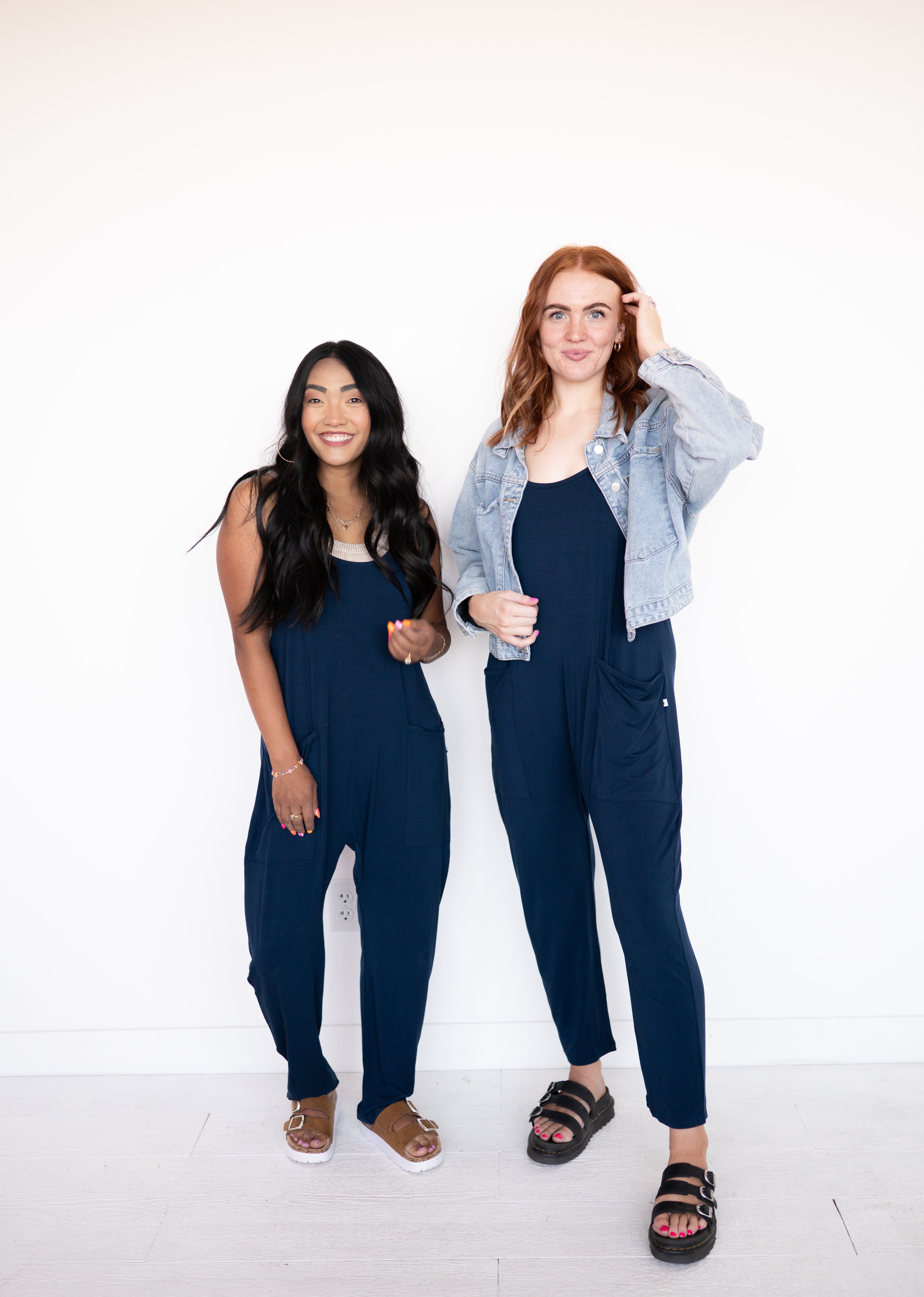 Adult Overalls - Navy - Ploom Collective - Luxe Bamboo