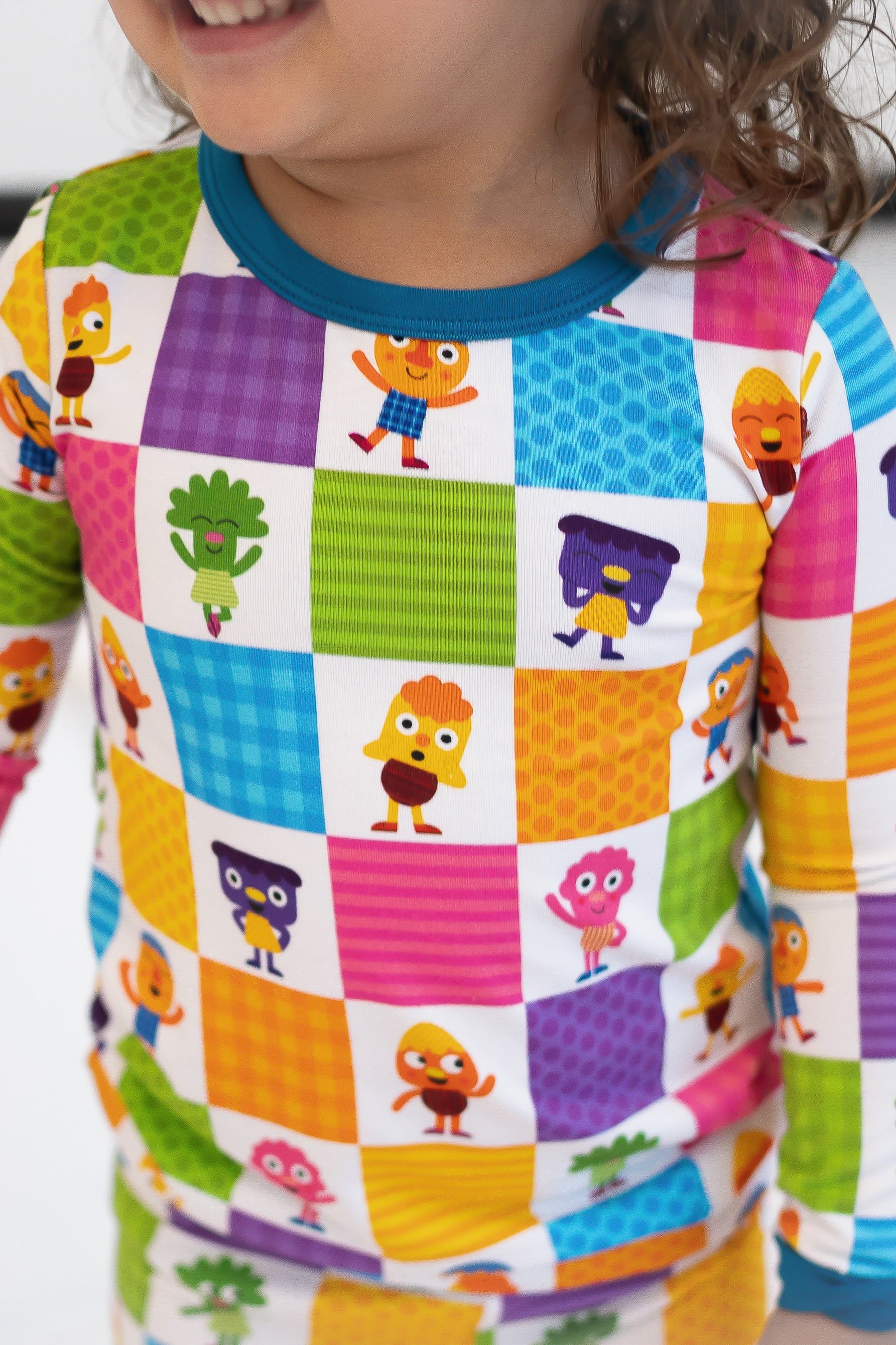 Classic Fit PJ Set - Super Simple™ Noodle & Pals - If You're Happy - Tencel Modal