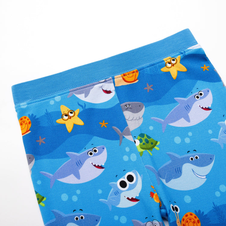 Convertible Footie PJ Set - Super Simple Baby Shark - Luxe Bamboo