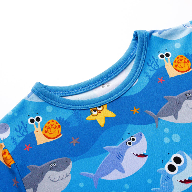 T-shirt - Super Simple Baby Shark - Luxe Bamboo