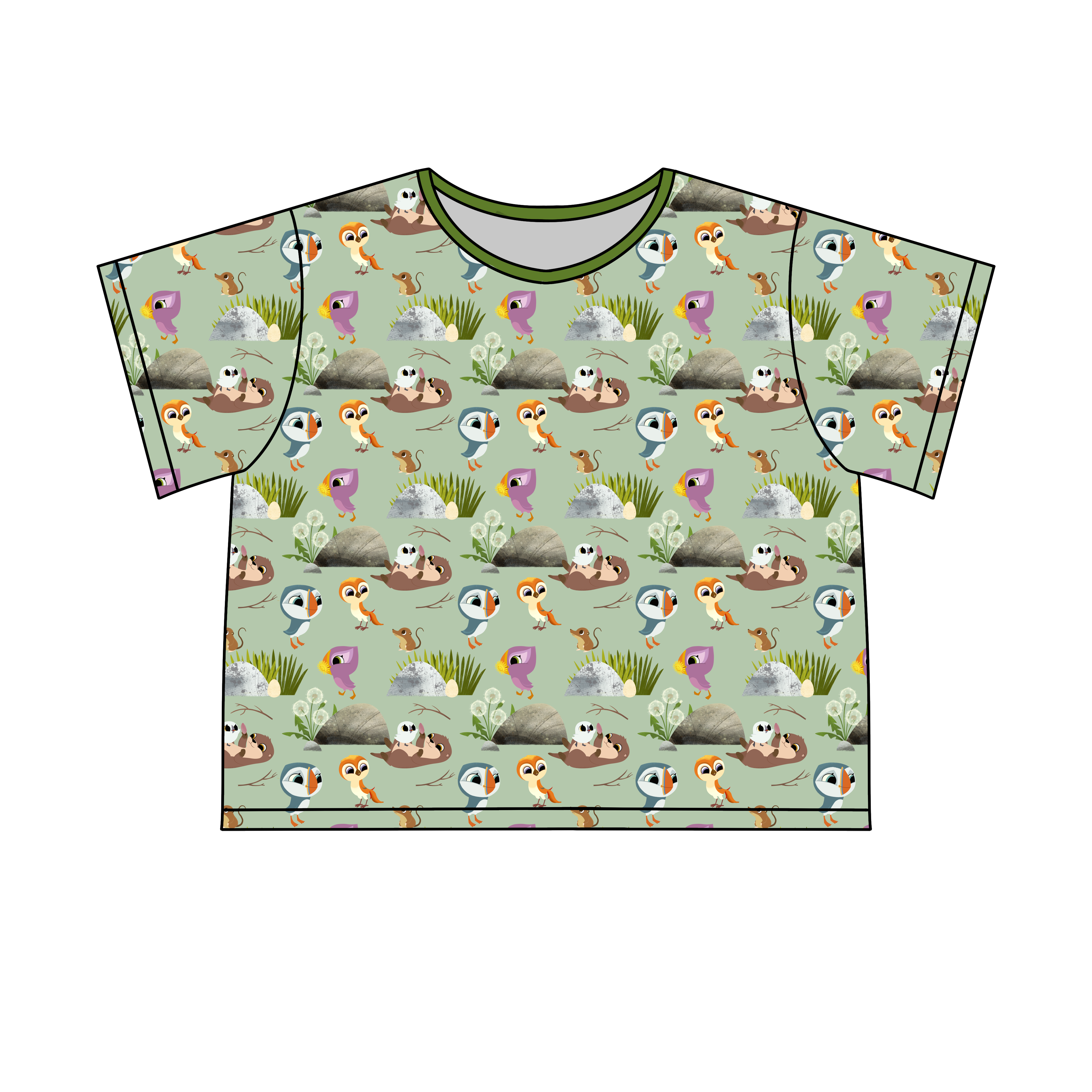 PREORDER - Adult Mega Sleep Tee - Puffin Rock™ -The Burrow - Tencel™ Modal