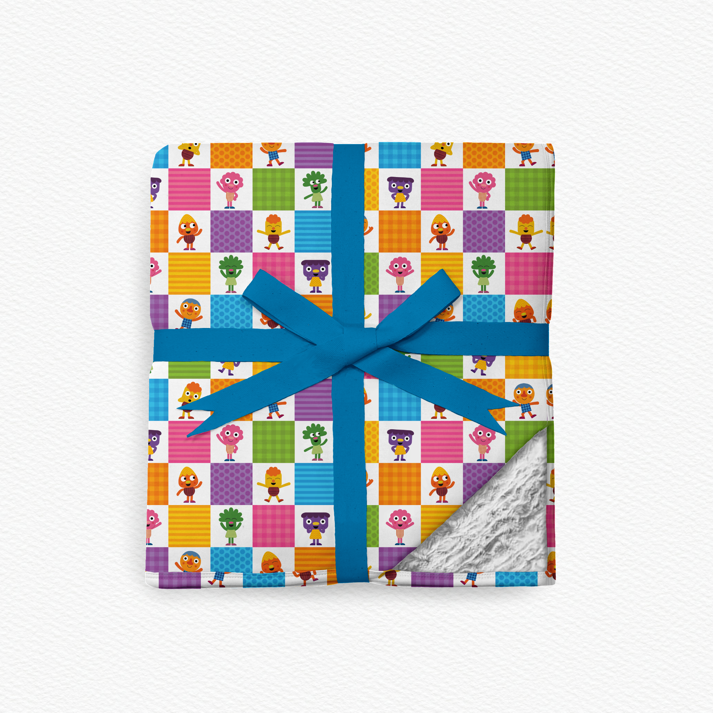PRE-ORDER - TAT 14 WEEKS - Couch Luxe Plushy Blanket -Super Simple™ Noodle & Pals - If You're Happy - Tencel Modal