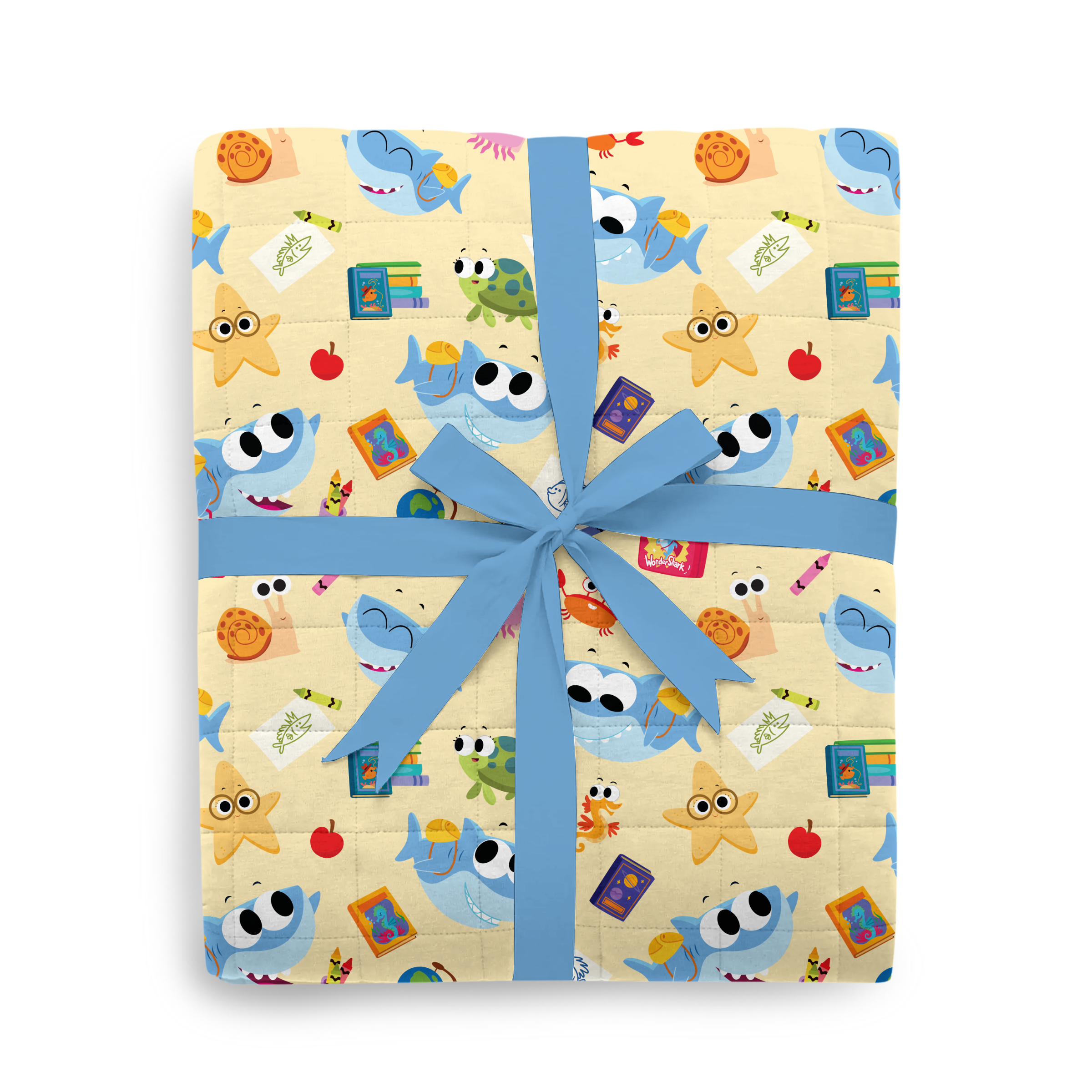PRE-ORDER - TAT 14 WEEKS - Couch Quilty - Super Simple™ Finny the Shark at School - Tencel Modal