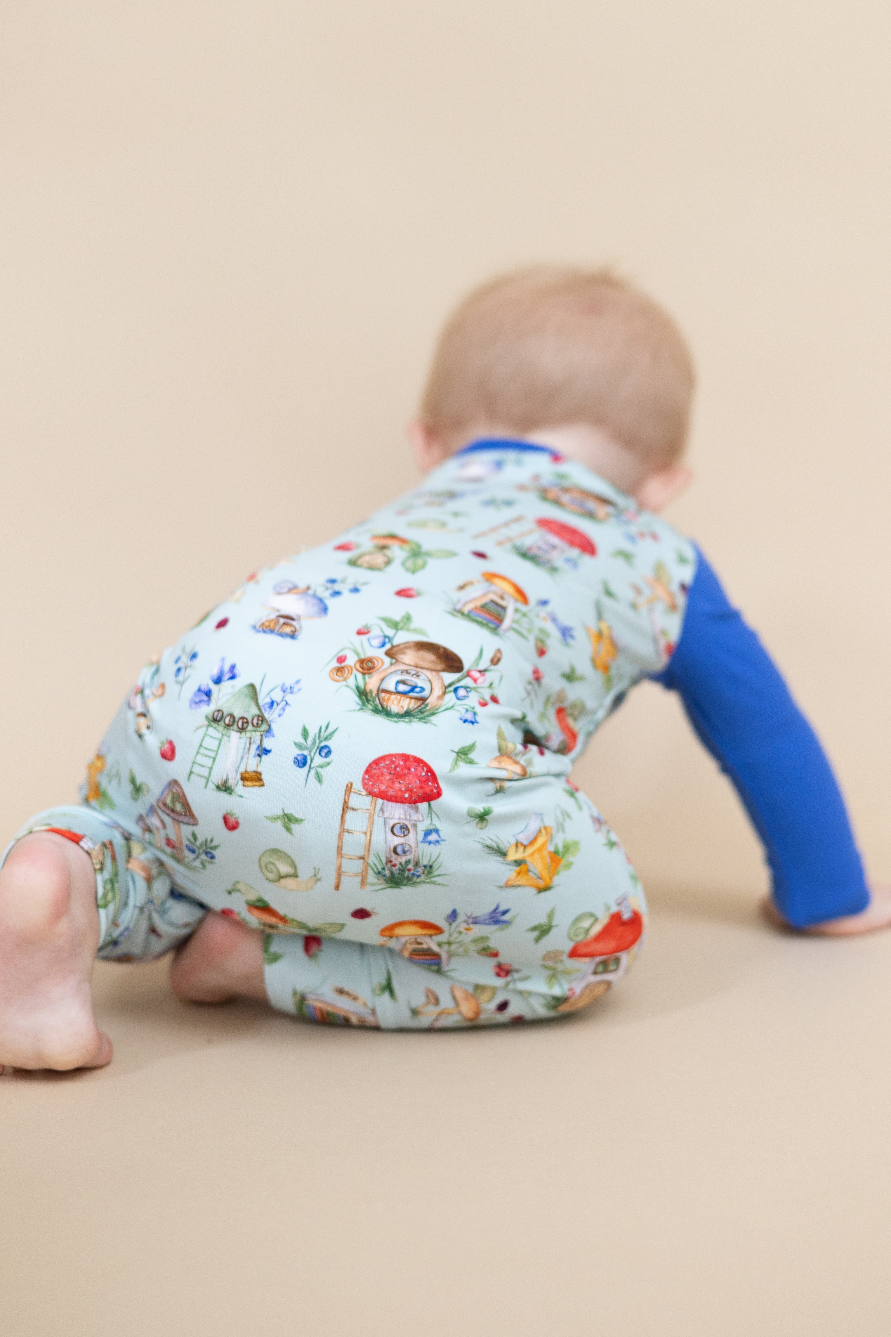 Henley Play Romper - Shroom Village - Luxe
