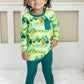 Grow with me pant - Duck Pond Green - Super Simple 5 Little Ducks - Luxe Bamboo