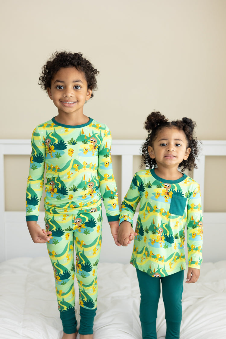 5 Little Ducks Gift Set - Convertible Footie PJ Set  + Board Book