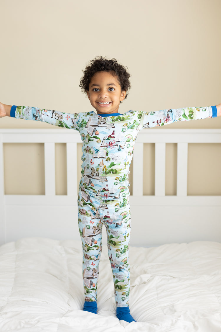 Convertible Footie PJ Set - Storytime - Luxe Bamboo