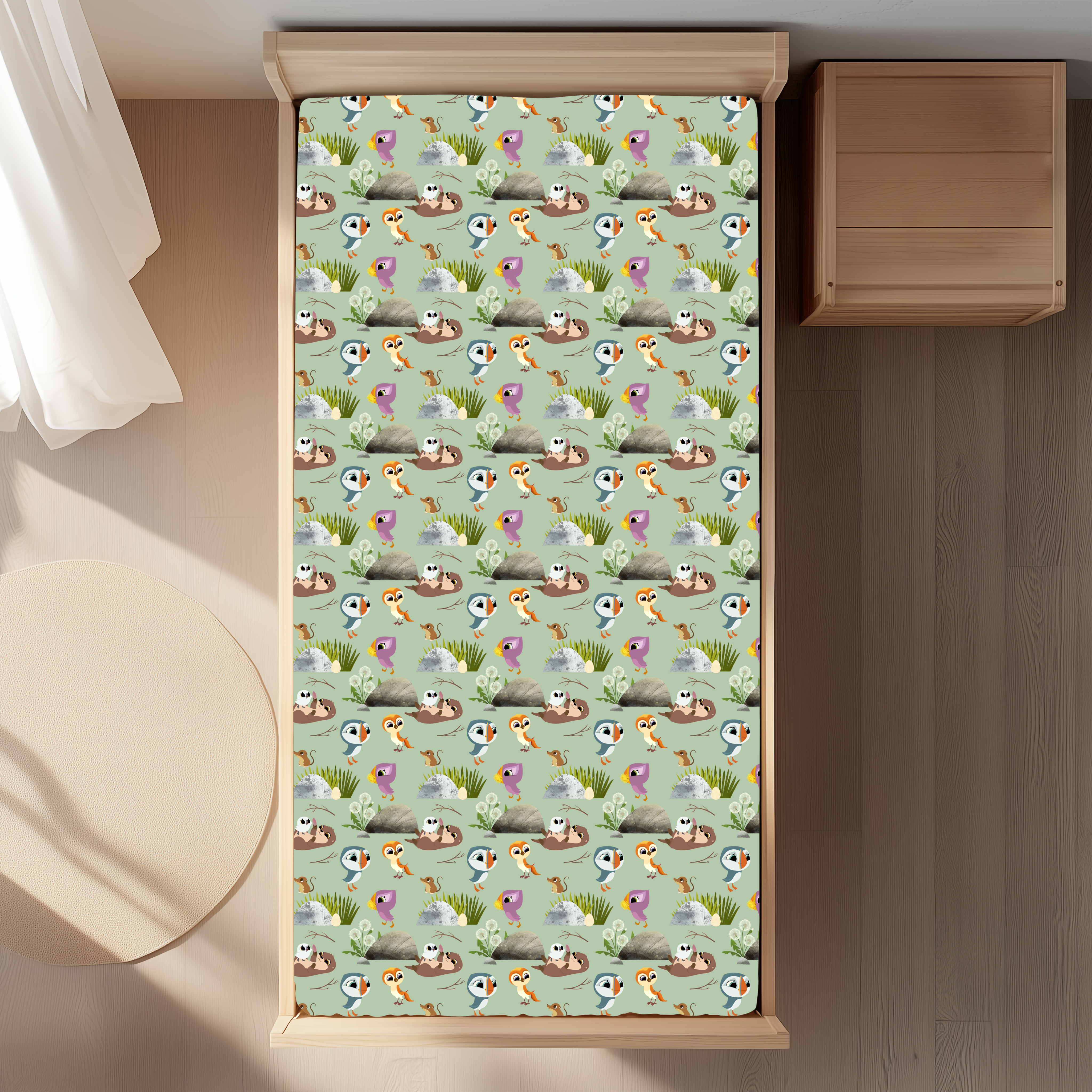 PREORDER - Twin Sheet and Pillow Case Set - Puffin Rock™ -The Burrow - Tencel™ Modal