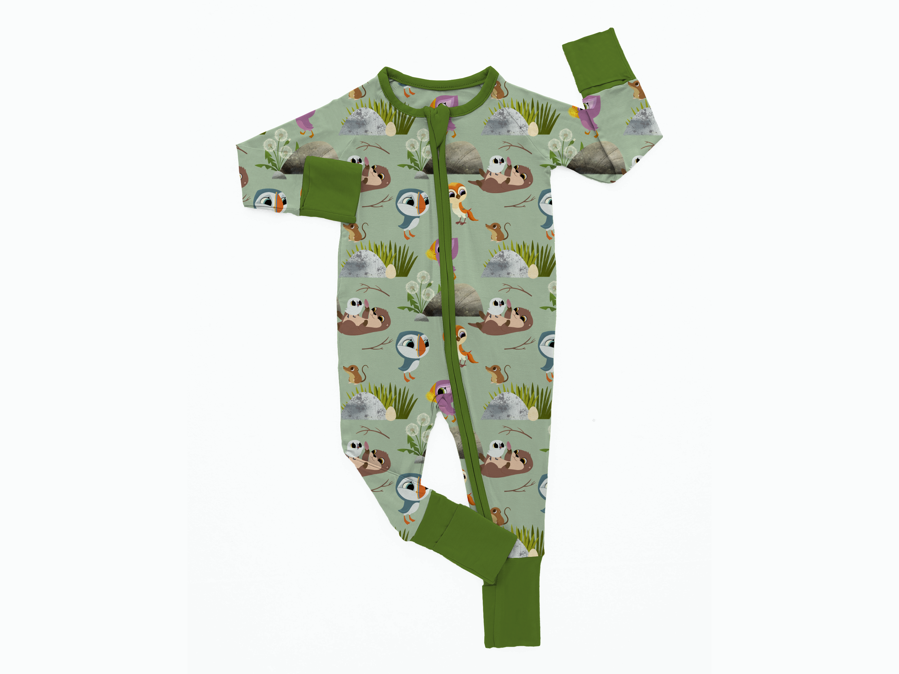 PREORDER - Flexi-Fit Zip PJ - Puffin Rock™ - The Burrow - Tencel™ Modal