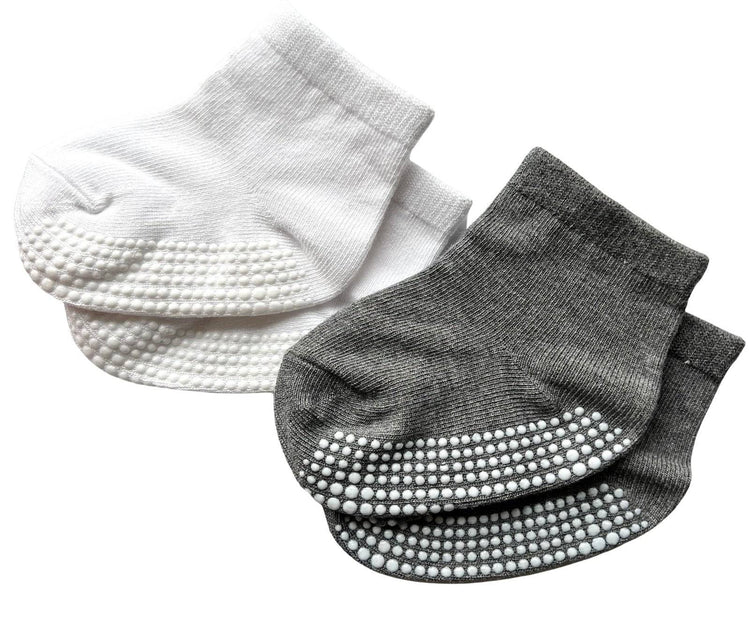 Bamboo Blend Baby and Toddler Grippy Socks- 2 Pack - ploombaby