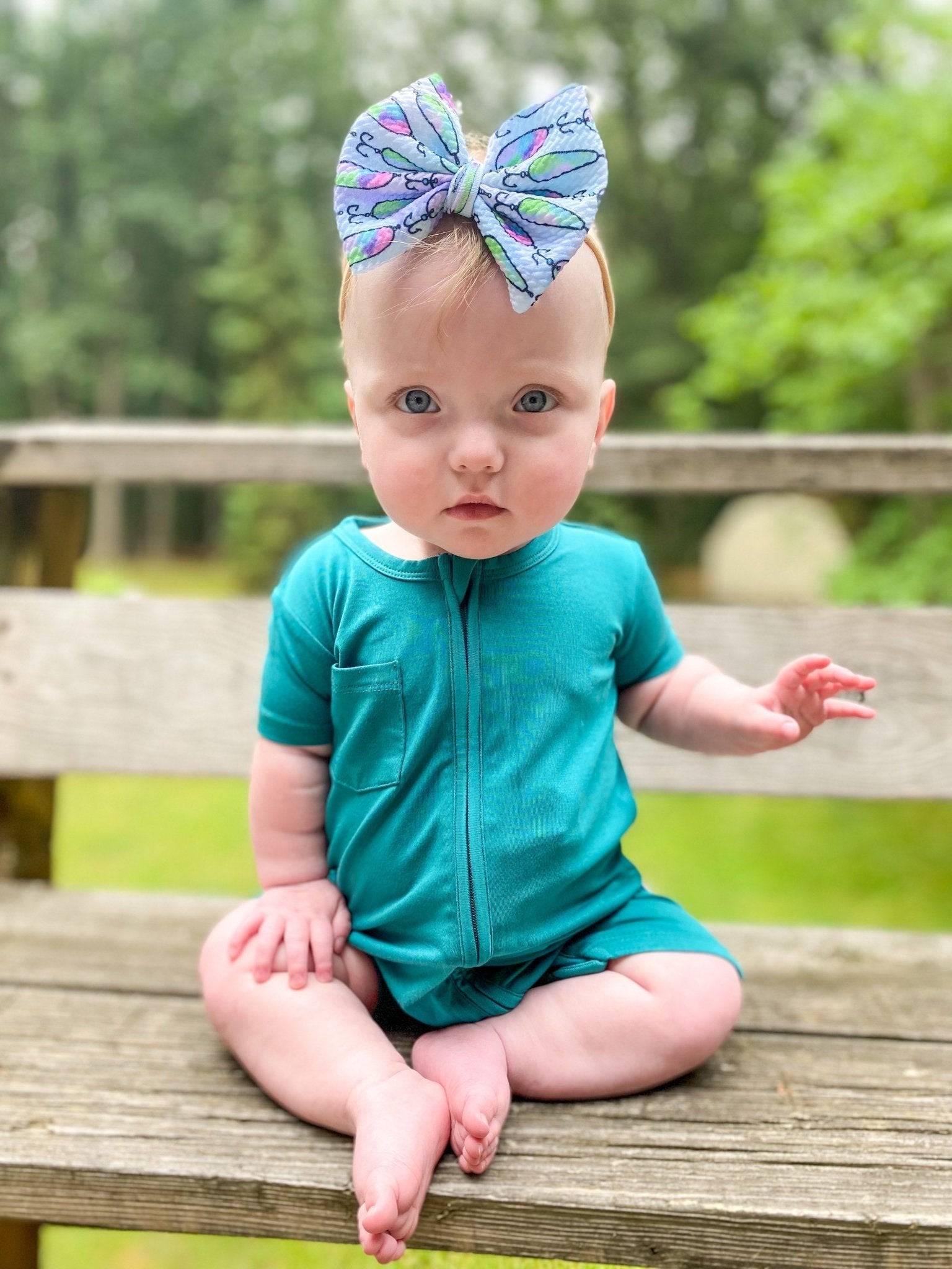 GALAX-SEA Teal - Pocket Playsuit - ploombaby